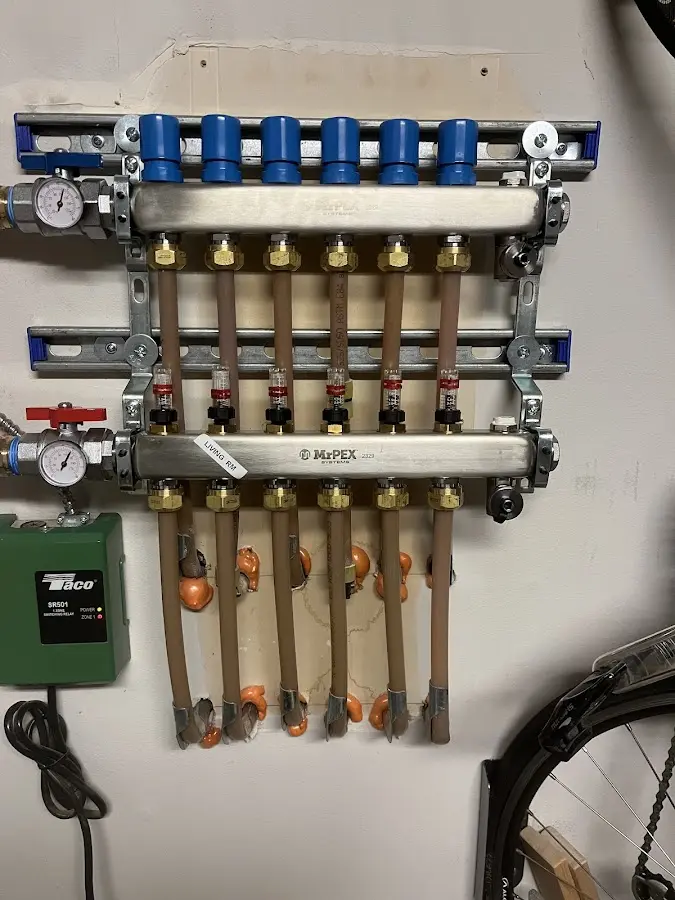 Plumber performing Gas Leak Detection at a residential property in Denton